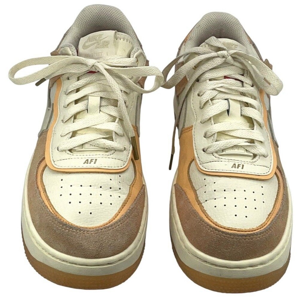 Nike Air Force 1 Shadow Beige Peach Tan Men’s Size 9.5 Sneakers - Picture 3 of 7
